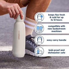 Sodastream Fizz & Go™ Insulated Stainless Steel Bottle Sand 30.4 oz