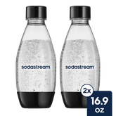 Sodastream Slim Sparkling Water Bottle Twin Pack Black 16.9 oz
