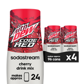Sodastream MTN DEW Code Red Cherry Drink Mix 4 Pack 440ml- final sale