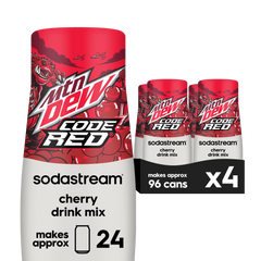 Sodastream MTN DEW Code Red Cherry Drink Mix 4 Pack 440ml- final sale