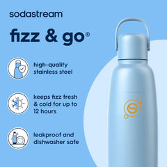 Sodastream Fizz & Go™ Insulated Stainless Steel Carbonating Bottle Arctic 30.4 oz