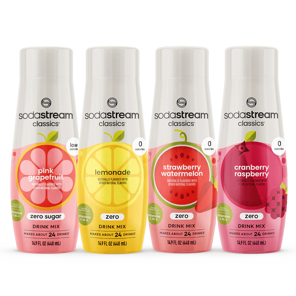Sodastream Classics® Zero Sugar Variety Drink Mix 4 Pack 440ml