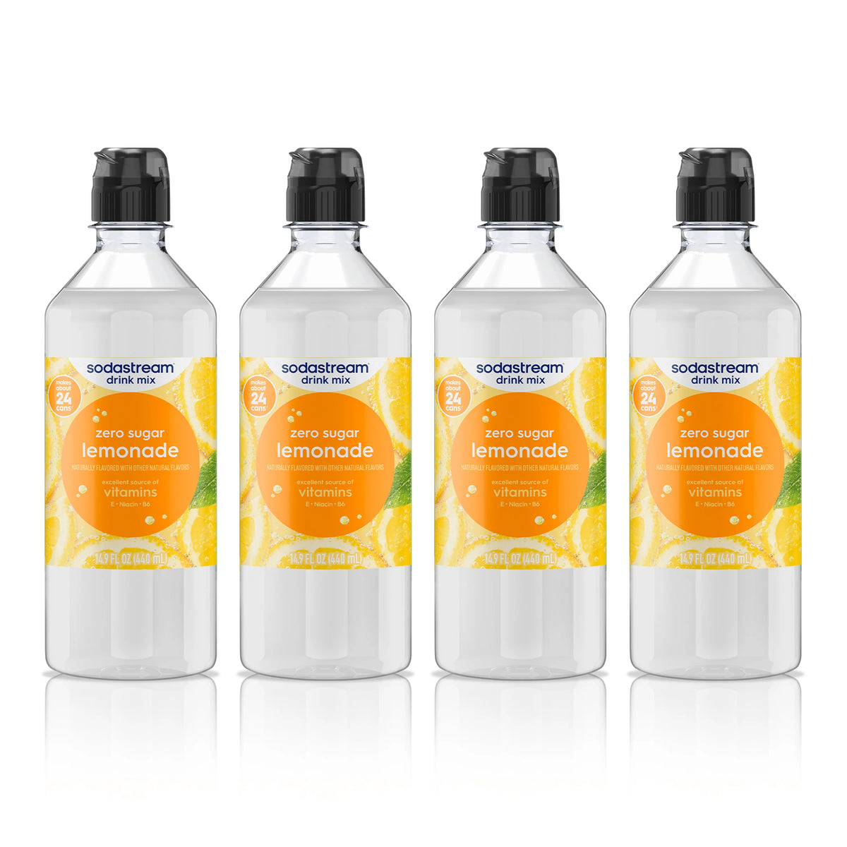 Sodastream Classics® Lemonade Zero Sugar Drink Mix 4 Pack 440ml