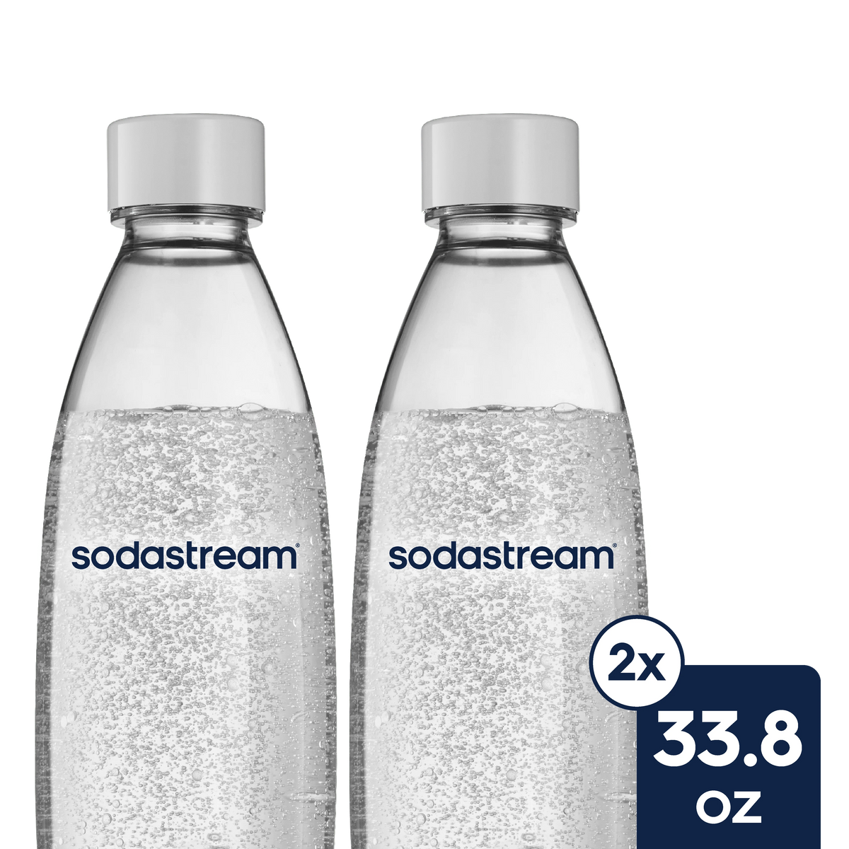1 L White Slim Bottles Twin Pack