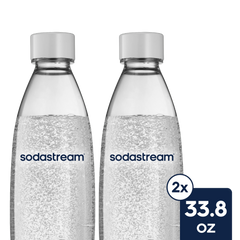 1 L White Slim Bottles Twin Pack
