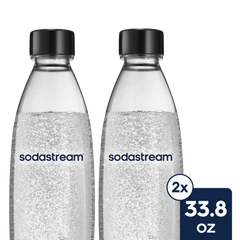 Sodastream Slim Sparkling Water Bottle Twin Pack Black 33.8 oz
