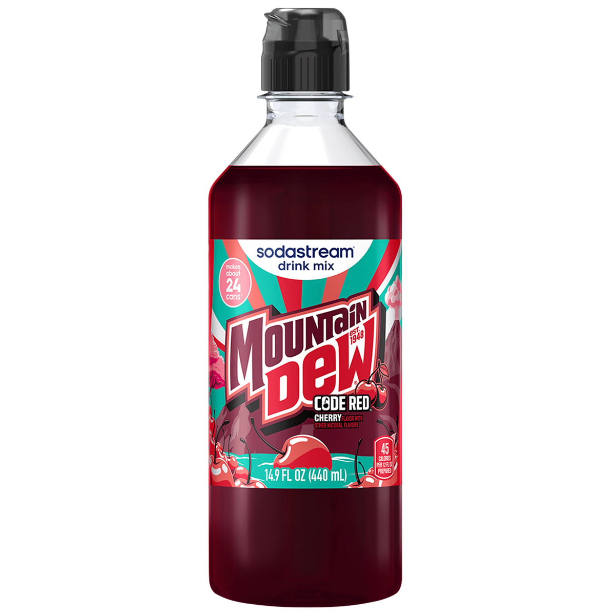 Sodastream MTN DEW Code Red Cherry Drink Mix 440ml