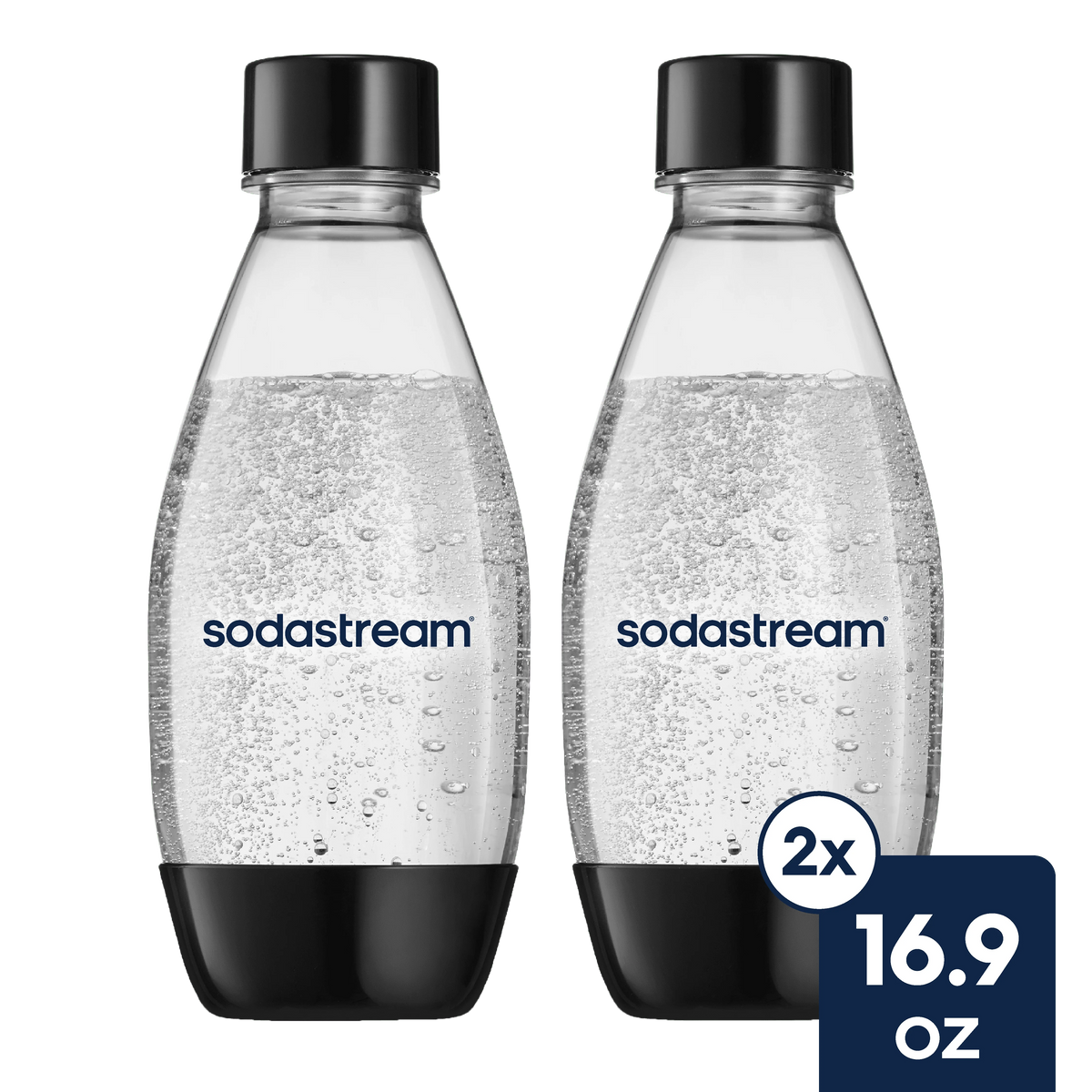 Sodastream Sparkling Water Bottle Twin Pack Black 16.9 oz- final sale