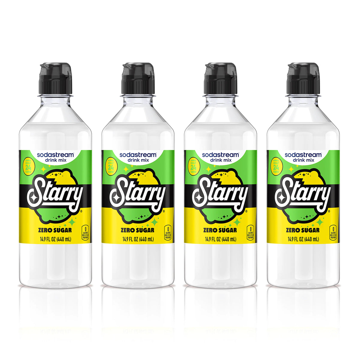 Sodastream STARRY® Lemon Lime Zero Sugar Drink Mix 4 Pack 440ml