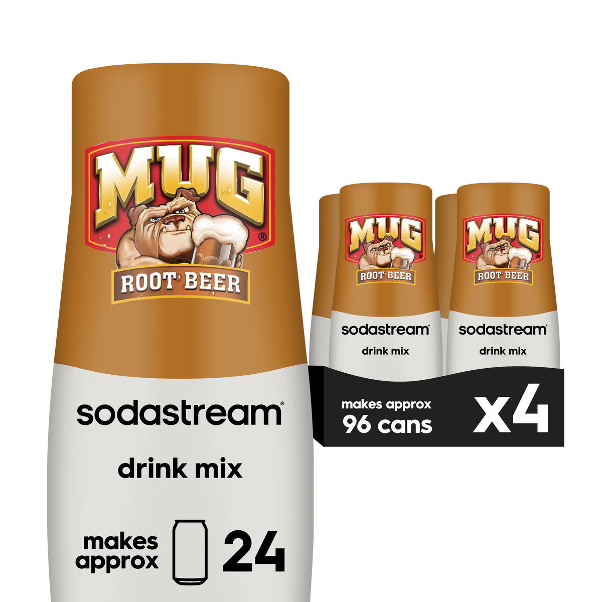 Sodastream MUG® Root Beer Drink Mix 4 Pack 440ml- final sale