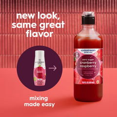 Sodastream Classics® Cranberry & Raspberry Zero Sugar Drink Mix 4 Pack 440ml