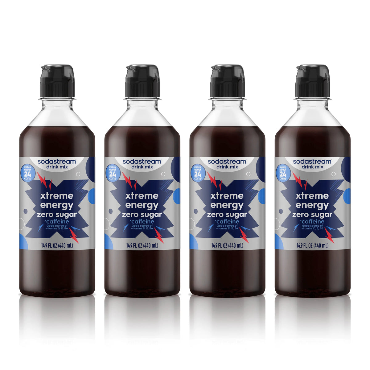 Sodastream Classics® Xtreme Energy Zero Sugar Drink Mix 4 Pack 440ml