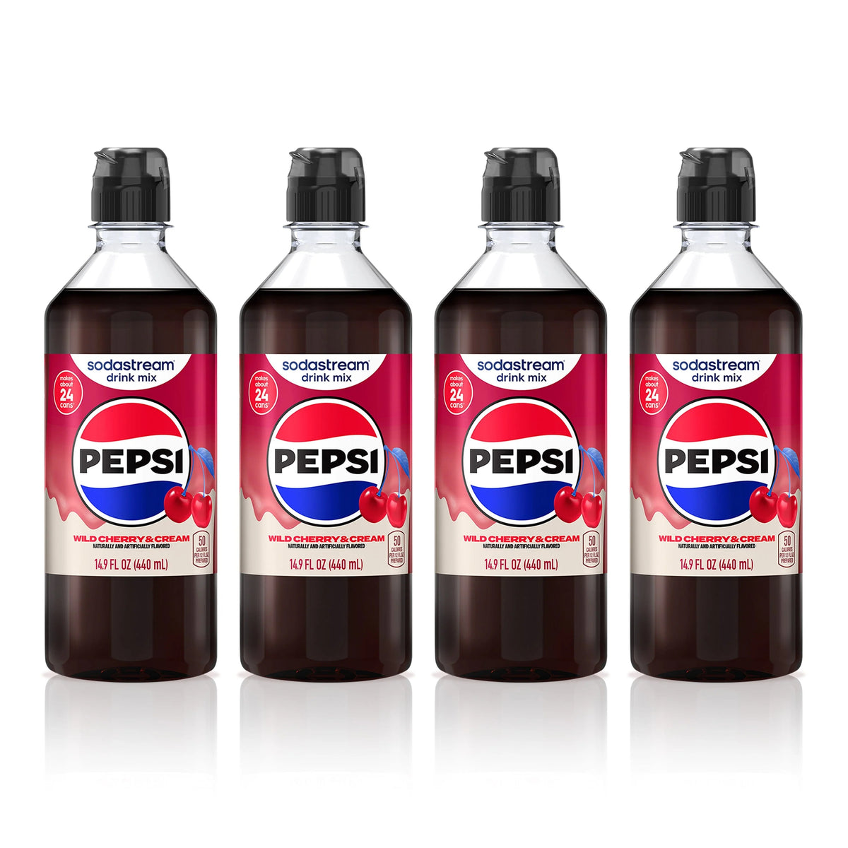 Sodastream Pepsi® Wild Cherry & Cream 4 Pack Drink Mix 4 x 440ml