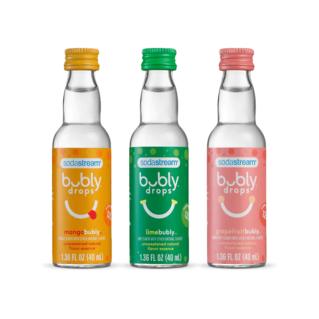 Sodastream bubly drops® Tropical Thrill Variety Natural Flavor Essence 3 Pack 40ml - final sale