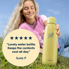 Sodastream Fizz & Go™ Insulated Stainless Steel Carbonating Bottle Lemon 30.4 oz