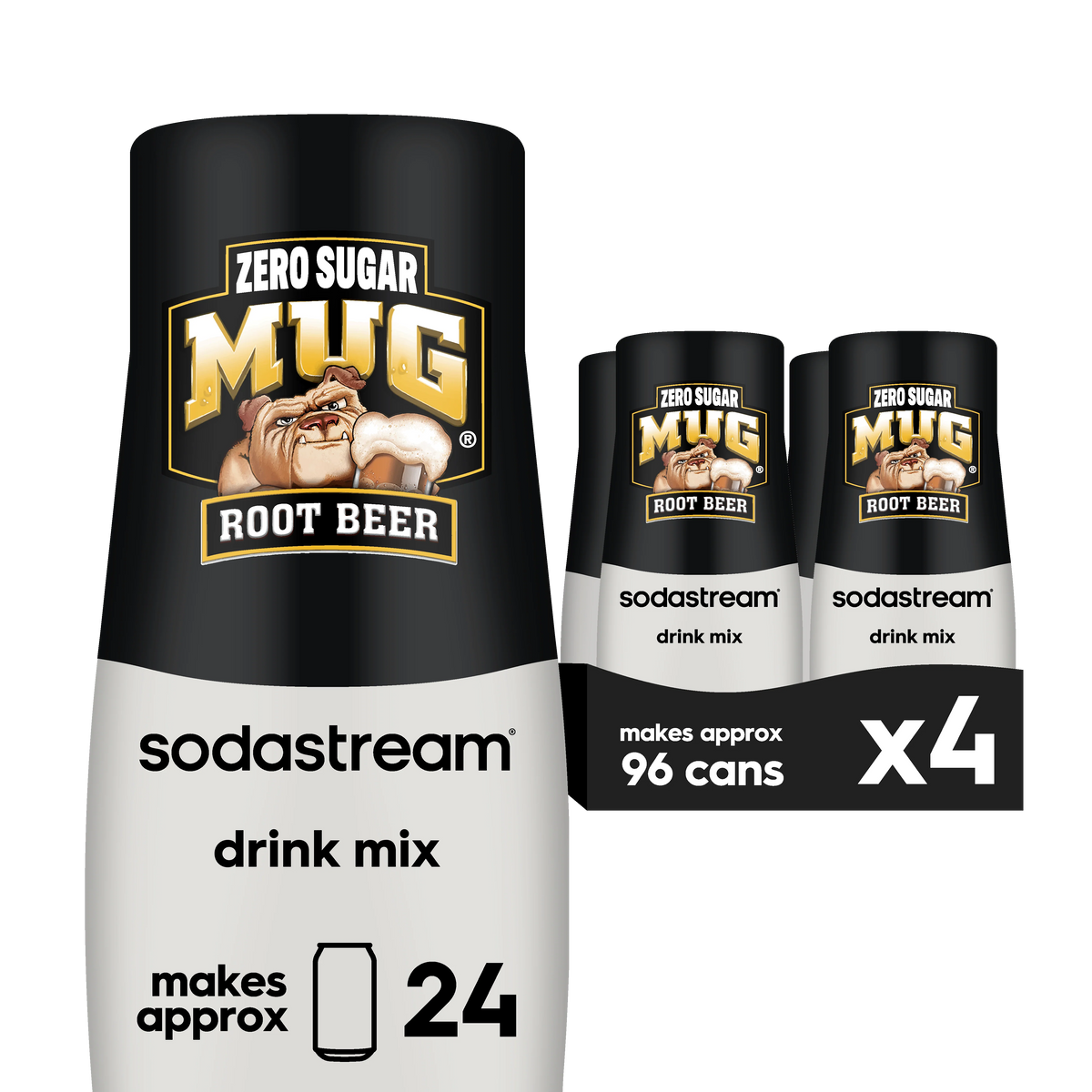Sodastream MUG® Root Beer Zero Sugar Drink Mix 4 Pack 440ml