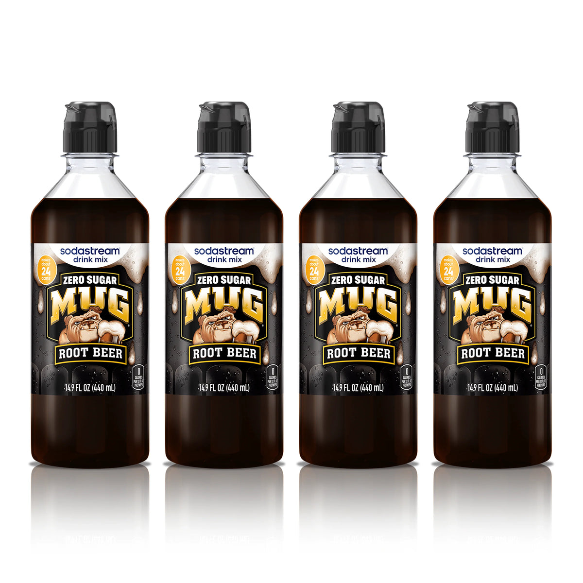 Sodastream MUG® Root Beer Zero Sugar Drink Mix 4 Pack 440ml