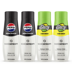 Sodastream Pepsi® & STARRY® Zero Sugar Variety Drink Mix 4 Pack 440ml