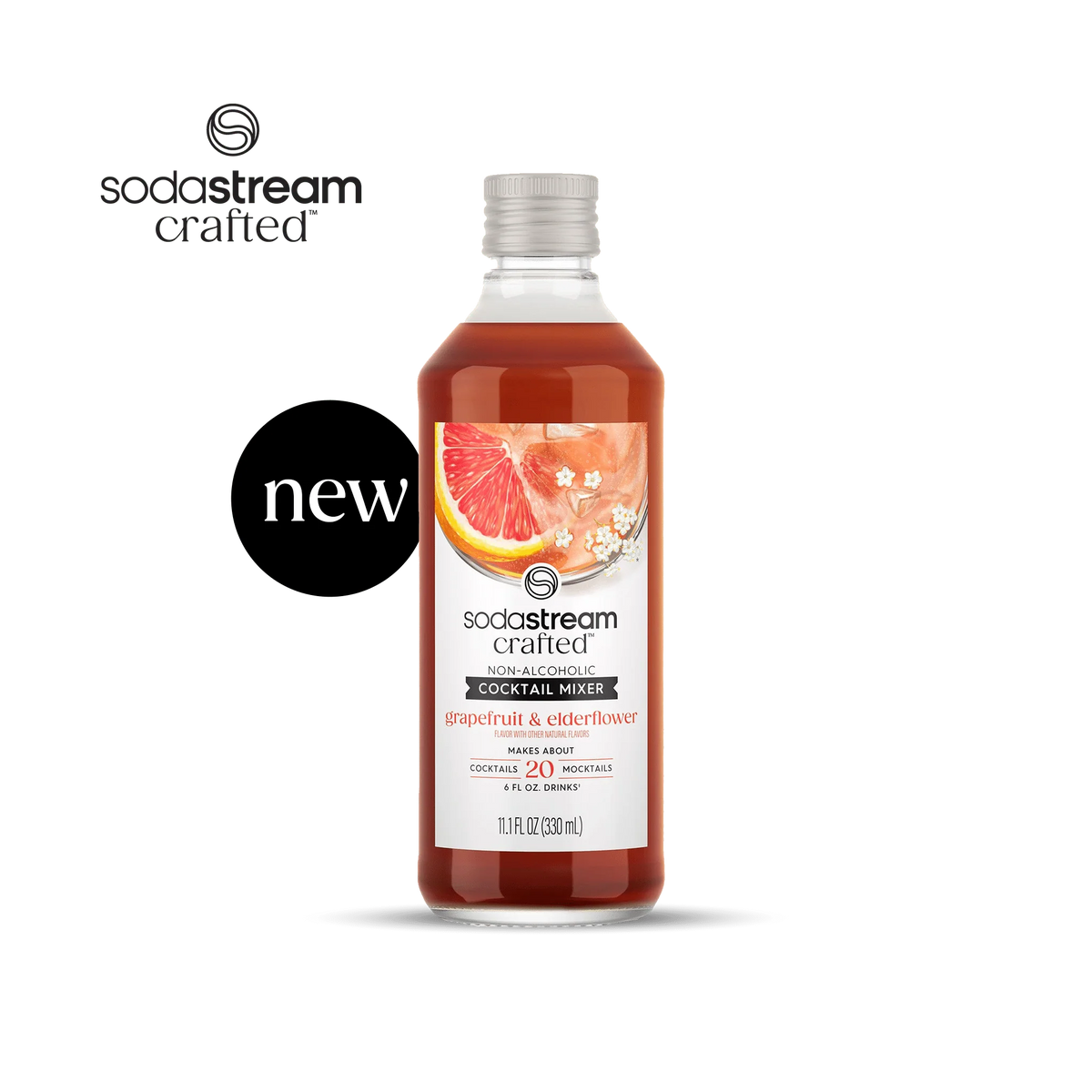 Sodastream Crafted® Mixers Grapefruit & Elderflower Cocktail Mixer 330ml