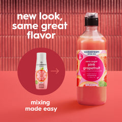 Sodastream Classics® Pink Grapefruit Zero Sugar Drink Mix 4 Pack 440ml